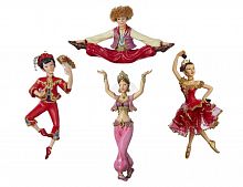 Набор ёлочных игрушек "Танец кукол из балета 'щелкунчик'", полистоун, 16.5 см (4 шт.), Kurts Adler