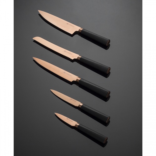 Набор из 5 ножей и подставки Titan Copper фото 7