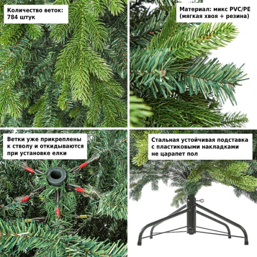 Елка искусственная Royal Christmas Halmstad Premium PE/PVC фото 4