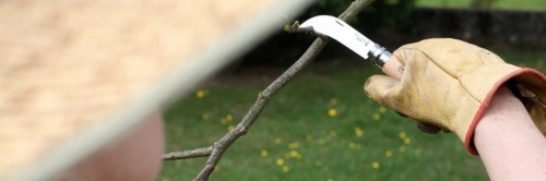 Нож садовый Opinel №8, с изогнутым лезвием, блистер фото 2