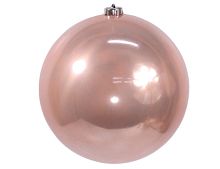 Пластиковый шар глянцевый, цвет: нежно розовый, 200 мм, Winter Deco