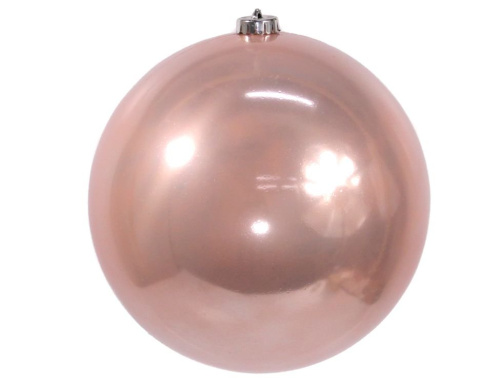 Пластиковый шар глянцевый, цвет: нежно розовый, 200 мм, Winter Deco