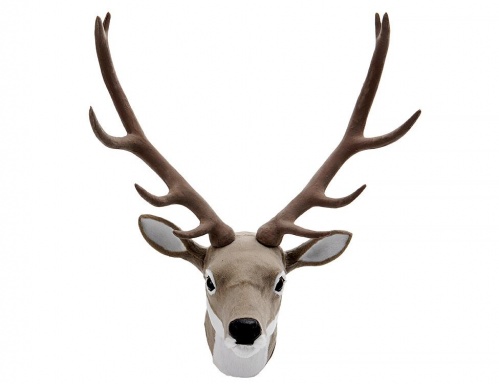 Декор для интерьера "Голова лесного оленя", серый, 30х20х14 см, Koopman International фото 2