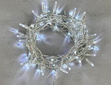 Светодиодная гирлянда Quality Light Cap 100 холодных белых LED, холодное мерцание, 10 м, прозрачный ПВХ, соединяемая, IP65, BEAUTY LED