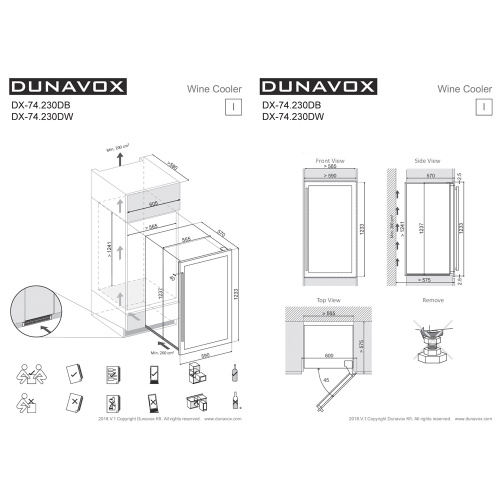 Винный шкаф Dunavox DX-74.230DB фото 2