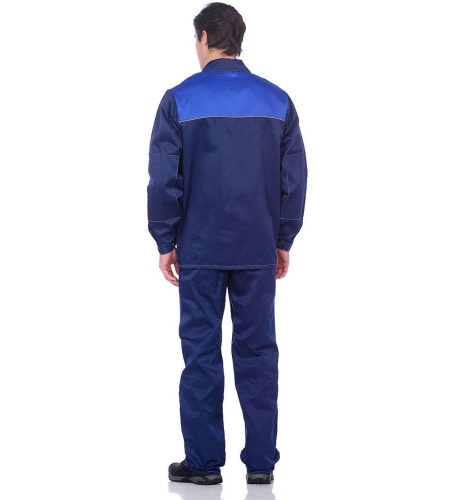 ЯЛ-02-68 Костюм куртка/брюки летний, р.44-46, рост 170-176, т-синий с васильковым фото 3