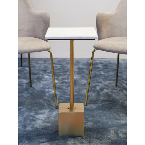 Столик приставной svein, 30х30 см, мрамор/золотой фото 3