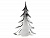 Настольная ёлочка "Лаура", керамика, серебряная, 19.5 см, Koopman International