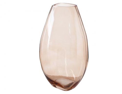 Стеклянная ваза "Адиан", прозрачная светло-коричневая, 32 см, Boltze фото 4