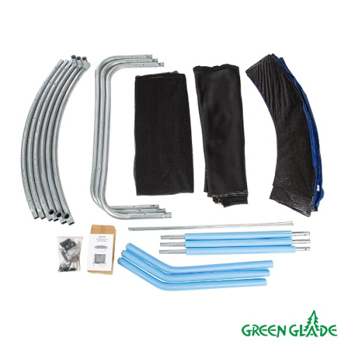 Батут уличный Green Glade с сеткой 8-футовый 3 ножки 3 стойки фото 6