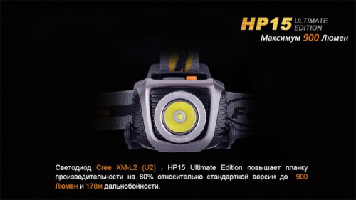 Фонарь светодиодный налобный Fenix HP15UE Cree XM-L2(U2), 900 лм, 4-АА фото 6