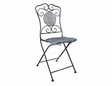 Садовый стул складной "Ажурный прованс", металл, серый, 53х40.5х90.5 см, Edelman