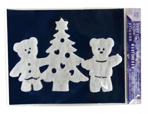Набор новогодних наклеек "Медвежата у ёлочки", многоразовые, 40 см, Peha Magic фото 3