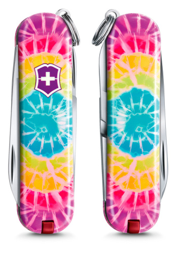 Нож-брелок Victorinox Classic LE 2021, 58 мм, 7 функций, Tie Dye фото 2