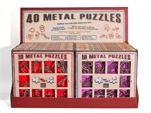 Набор из 10 металлических головоломок (синий) / 10 Metal Puzzles blue set фото 2