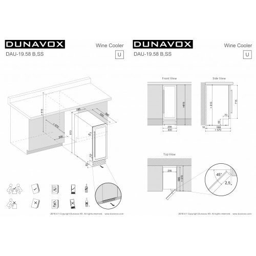 Винный шкаф Dunavox DAU-19.58 фото 4