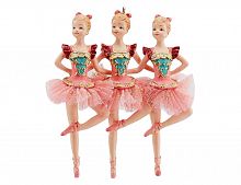 Ёлочная игрушка "Трио юных балерин", полистоун, тюль, 13 см, EDG