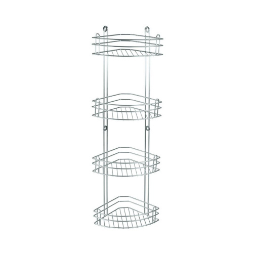 RUS-385022-4 Zn Полка для ванной 4-ярусная угловая, Rosenberg