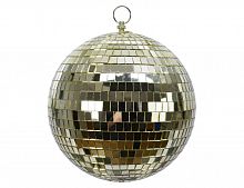 Ёлочный и интерьерный шар "Зеркальное диско", пенополистирол, стекло, золотой, 200 мм, Kaemingk