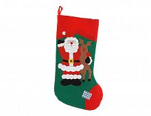 Носок для подарков "Веселый новый год - санта и олень", фетр, 53 см, Koopman International