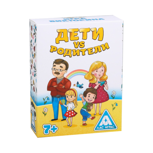 Настольная игра-викторина «Дети против родителей», 100 карточек