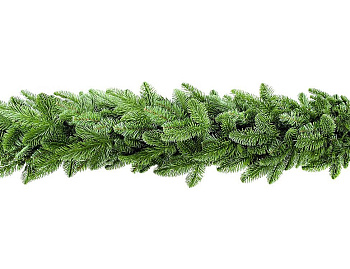 Хвойная гирлянда НОРМАНДИЯ (литая хвоя PE+PVC), 270х33 см, зеленая, Triumph Tree