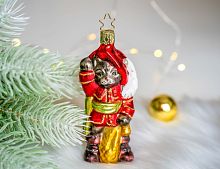 Ёлочная игрушка КОТ В САПОГАХ, стекло, 12 см, Inge Glas