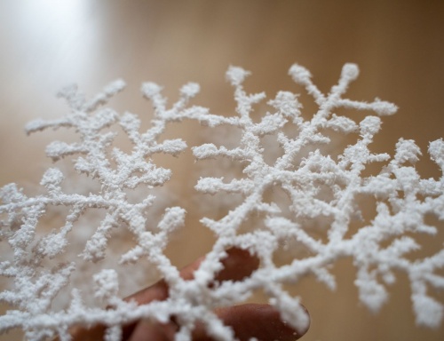 Снежинка "Уютная" белая, малая, (упаковка 4 шт.), 15,5 см, Kaemingk фото 2