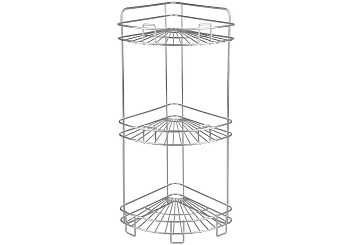 RUS-385027-3 Zn Полка 3-ярусная угловая напольно-настенная, Rosenberg
