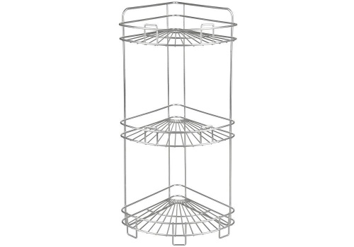 RUS-385027-3 Zn Полка 3-ярусная угловая напольно-настенная, Rosenberg