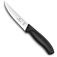 Нож Victorinox разделочный, узкое лезвие прямое, чёрный, в блистере