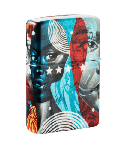 Зажигалка Zippo Tristan Eaton, покрытие White Matte, латунь/сталь, разноцветная, матовая фото 6