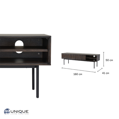 Тумба под ТВ unique furniture, latina, 160х41х50 см фото 2