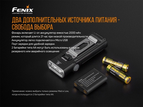 Фонарь светодиодный Fenix WT20R, 400 лм, аккумулятор фото 11