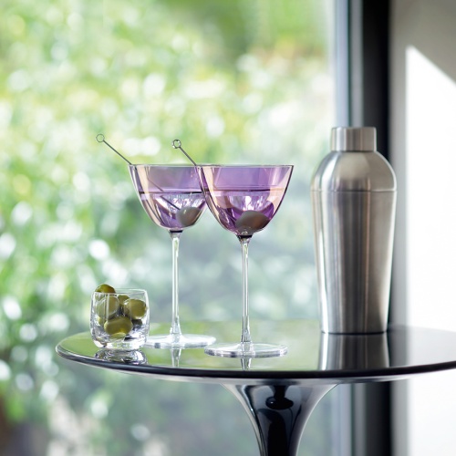Набор бокалов для мартини aurora, 195 мл, фиолетовый, 4 шт. фото 7