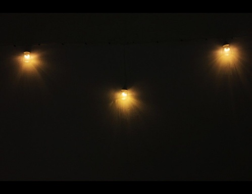 Ламполайт линейно-свесовый, 10х0.2 м, 20 ламп, теплый белый, коннектор, белый провод, уличная, Rich LED фото 4