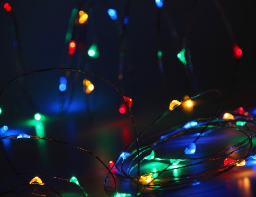 Гирлянда "Светлячки", тёплые белые mini LED-лампы, серебряный провод, контроллер, таймер, уличная, Koopman International фото 3