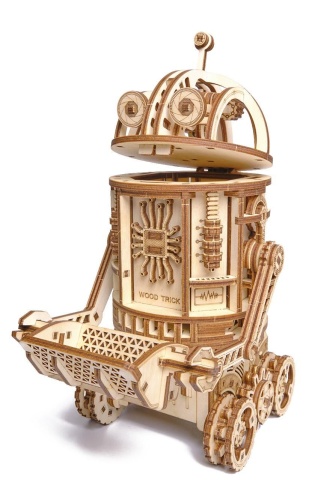 Механическая деревянная сборная модель Wood Trick Космический робот Уборщик фото 5