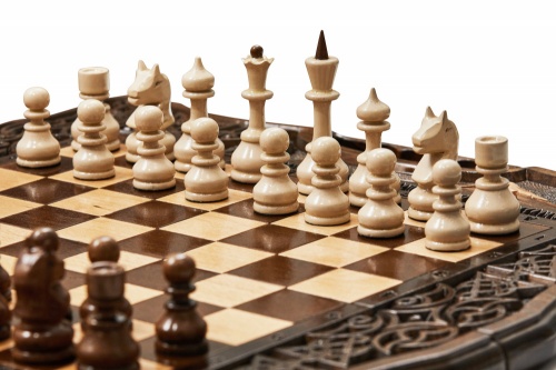 Шахматы + Нарды резные Арарат 2 50, Haleyan фото 3