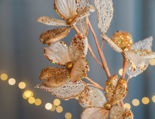 Декоративная ветка НЕЖНАЯ МАГНОЛИЯ, текстиль, 72 см, Winter Deco фото 2