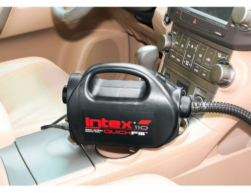 Электрический насос Quick-Fill Pump, 220-240 V/12 V, (400л/мин) INTEX, фото 2