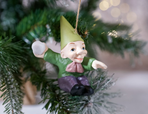 Ёлочная игрушка В ГОСТЯХ У ГНОМОВ - ЭРКИ, полистоун, 14 см, Winter Deco