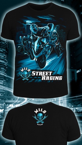 Мужская футболка"Wild Street Racing"