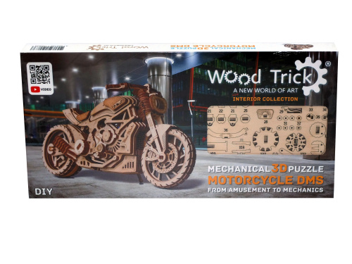 Механическая сборная модель Wood Trick Мотоцикл DMS фото 10