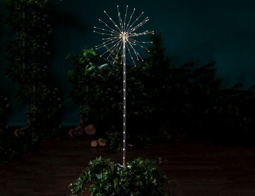 Светящееся деревце  "Вечерний одуванчик", 152 тёплых белых микро LED-огня, 35х100 см, контроллер, таймер, батарейки, уличное, STAR trading
