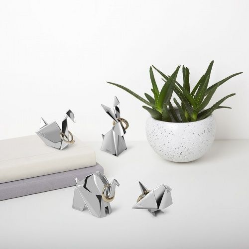 Держатель для колец origami кролик хром фото 3