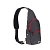 Рюкзак Torber с одним плечевым ремнем, чёрно-бордовый, 33х17х6 см