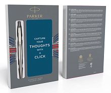 Набор подарочный Parker Jotter Core - Stainless Steel CT, шариковая ручка + блокнот