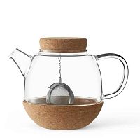 Заварочный чайник с ситечком Cortica 0,8 литра, из прозрачного стекла