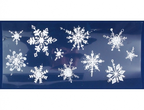 Наклейка "Изысканные снежинки", фетр с глиттером, 23х49 см, Peha Magic фото 2